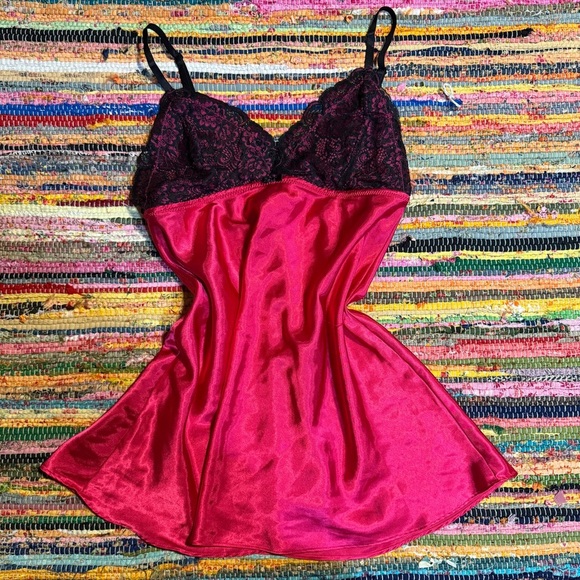 Gillian & O’malley Pink and Black Slip Dress Size Large - Picture 1 of 3